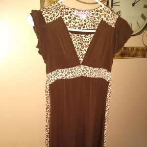 Girls leopard dress,size 16